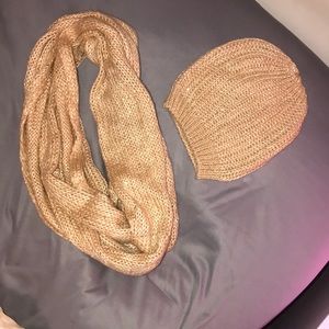 Scarf and matching beanie set